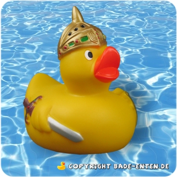 Badeente Ritter Ralph mit Schwert