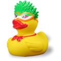 Badeente Maskenball - grne Feder