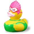 Badeente Maskenball - pinke Feder