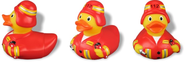 Badeente Feuerwehrmann