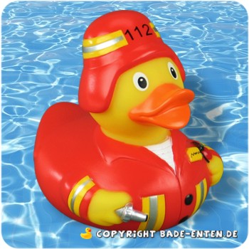 Badeente Feuerwehrmann