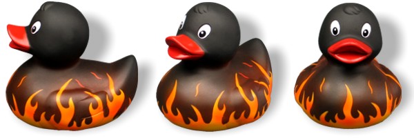 Badeente Flammen