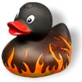 Badeente Flammen