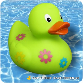 Badeente Flower Power grn