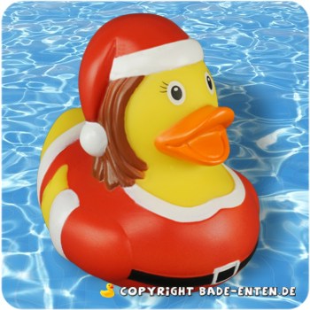 Badeente Weihnachtsfrau