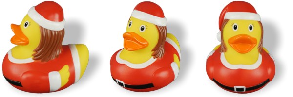 Badeente Weihnachtsfrau