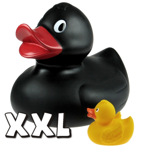 Badeente Gigant XXL schwarz