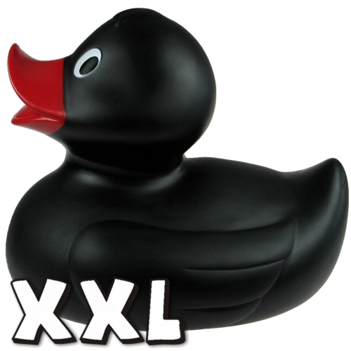 Badeente Gigant XXL schwarz