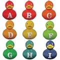 Mini-Quietscheente Alphabet Ducks A bis L