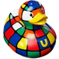 Mini-Quietscheente Duck 80s Cube